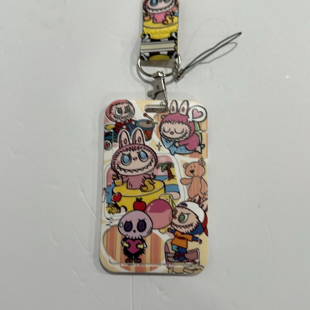 Labubu Monsters Unisex Lanyard with ID Holder - Picture 3 of 5